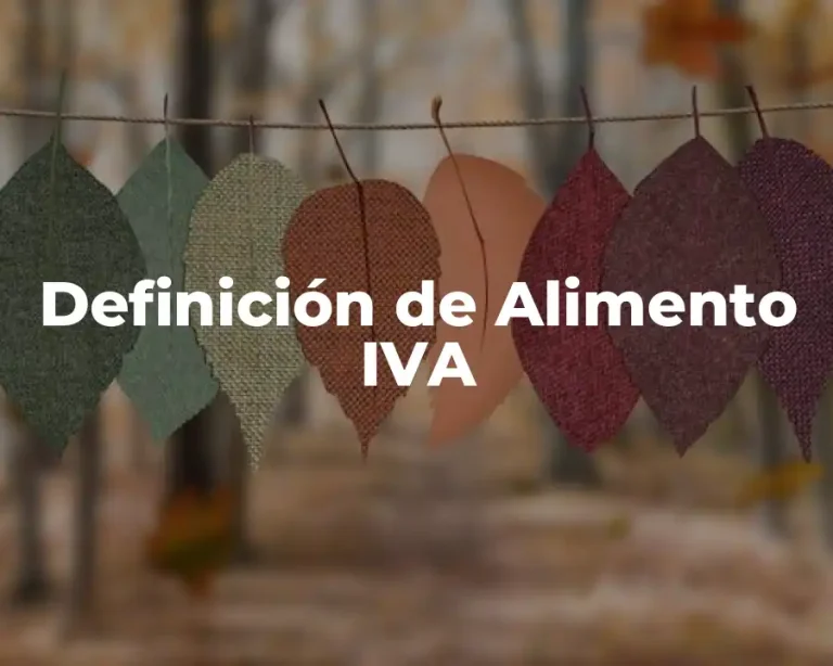 Definición de Alimento IVA