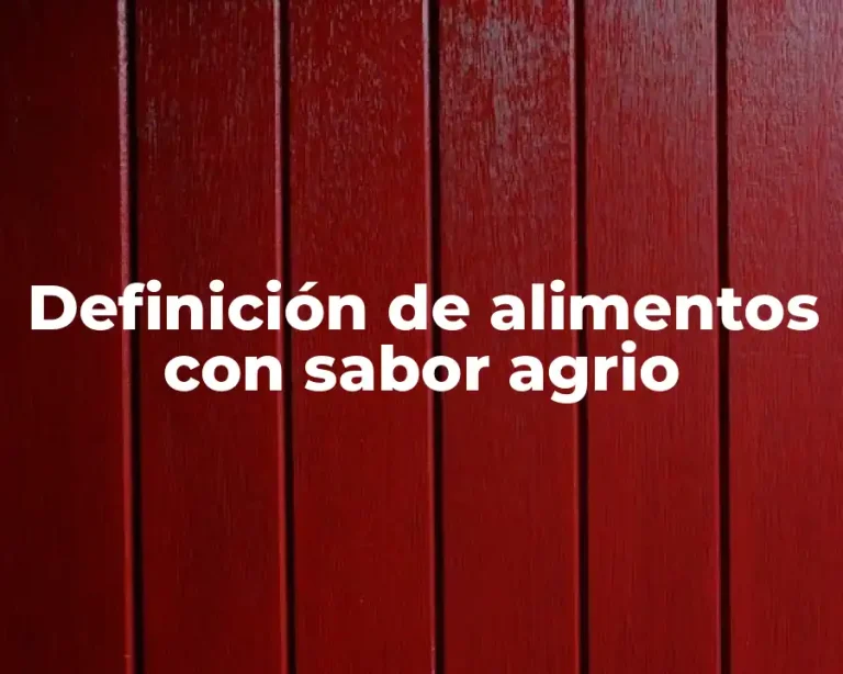 Definición de alimentos con sabor agrio