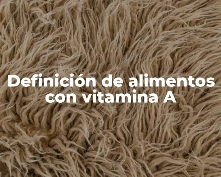Definición de alimentos con vitamina A