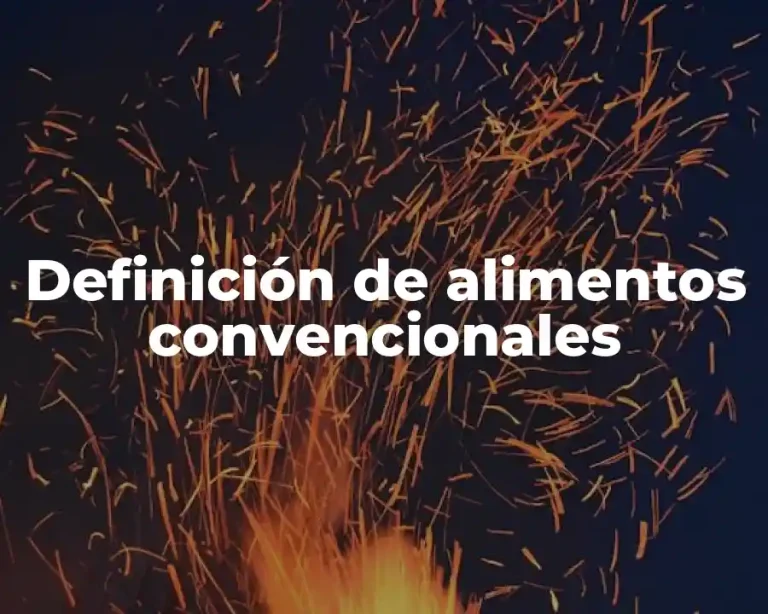 Definición de alimentos convencionales