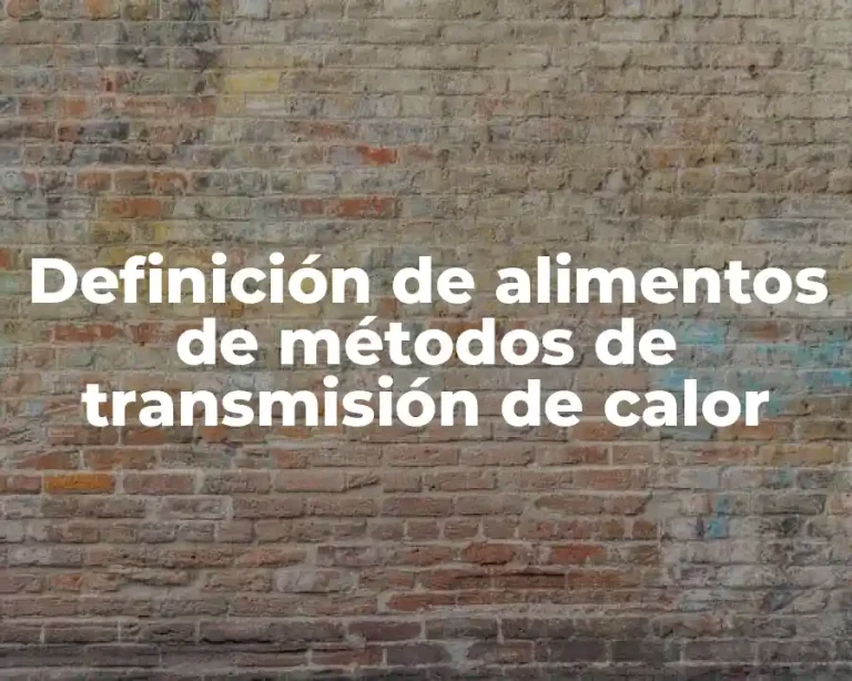 Definición de alimentos de métodos de transmisión de calor