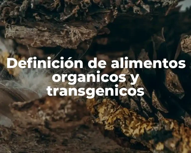 Definición de alimentos organicos y transgenicos