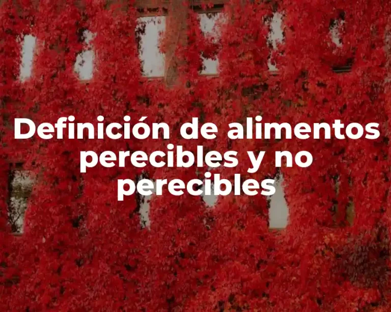Definición de alimentos perecibles y no perecibles