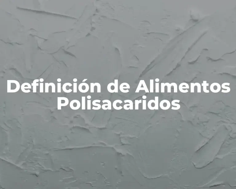 Definición de Alimentos Polisacaridos