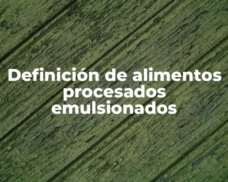Definición de alimentos procesados emulsionados