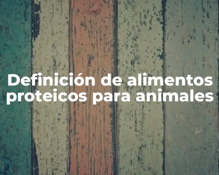 Definición de alimentos proteicos para animales