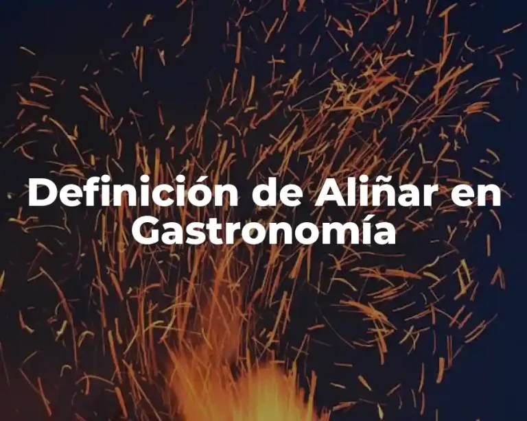 Definición de Aliñar en Gastronomía