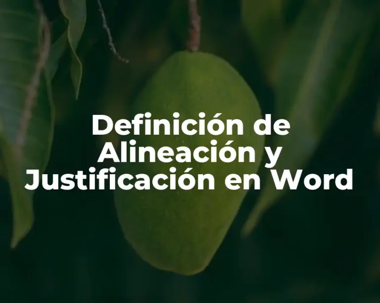 Definición de Alineación y Justificación en Word