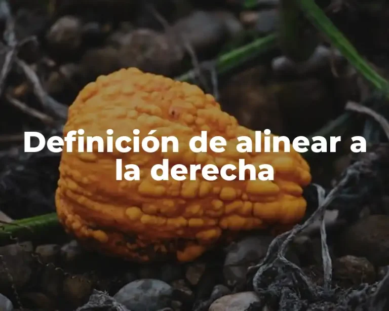 Definición de alinear a la derecha