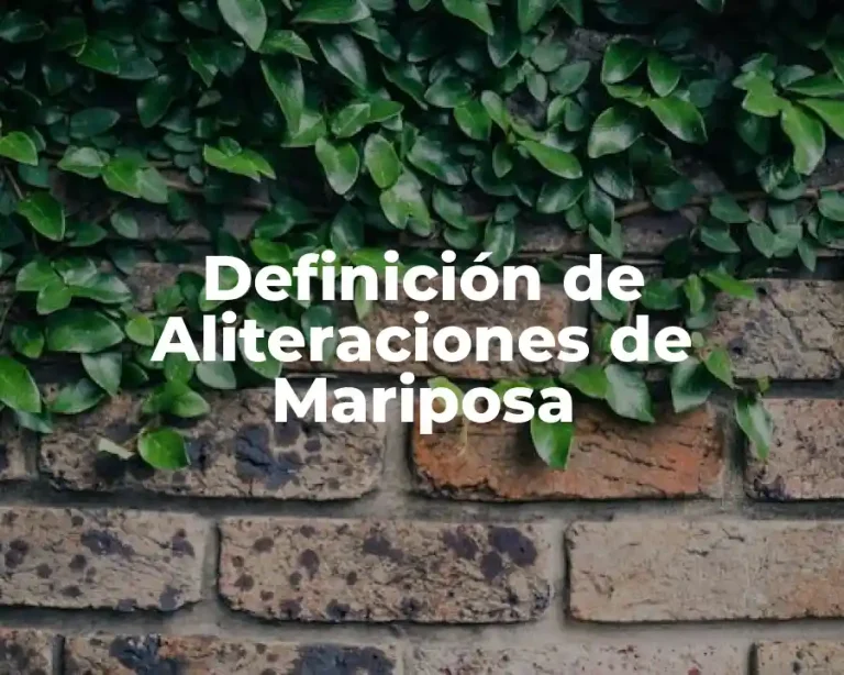 Definición de Aliteraciones de Mariposa