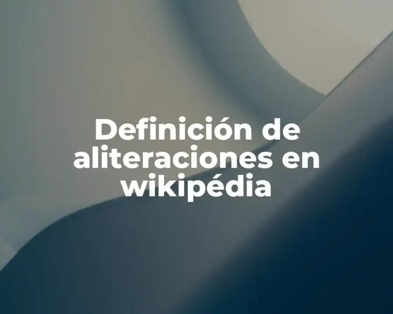 Definición de aliteraciones en wikipédia