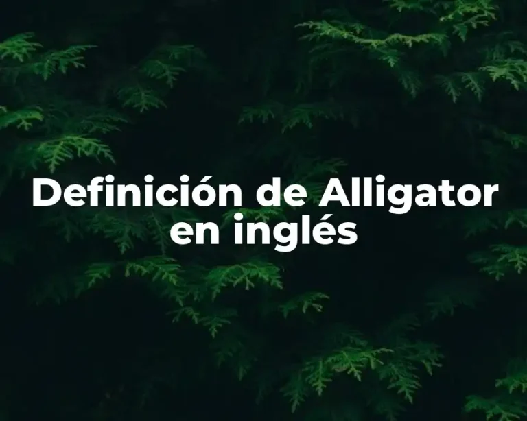 Definición de Alligator en inglés