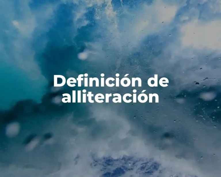 Definición de alliteración