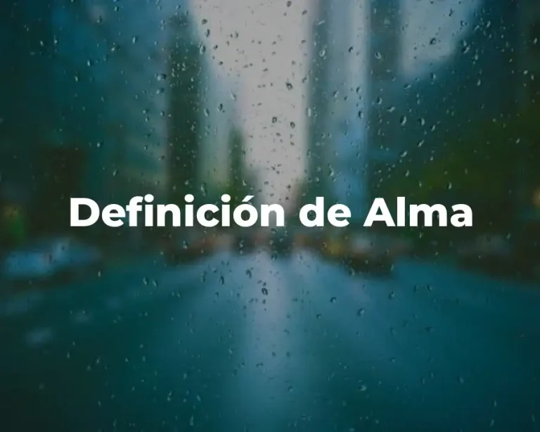 Definición de Alma