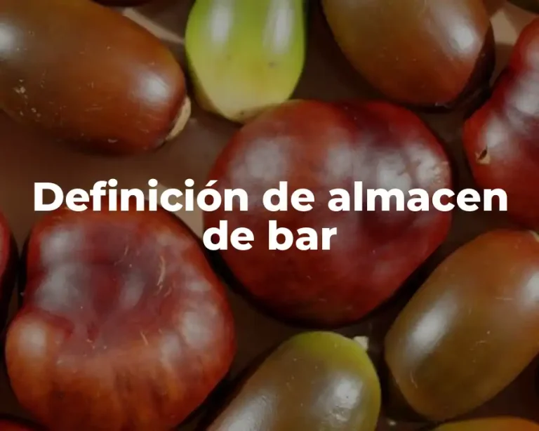 Definición de almacen de bar