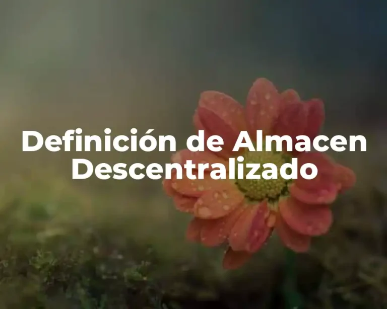 Definición de Almacen Descentralizado