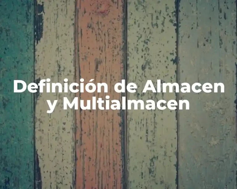 Definición de Almacen y Multialmacen