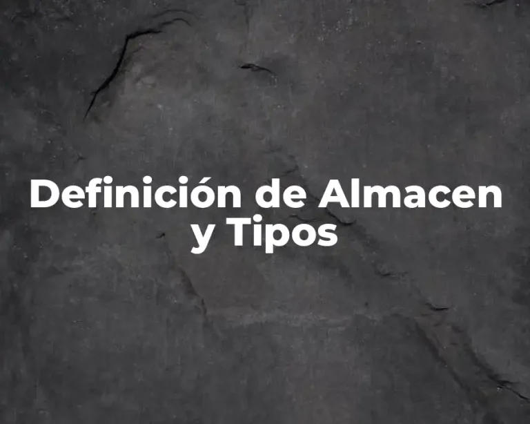 Definición de Almacen y Tipos