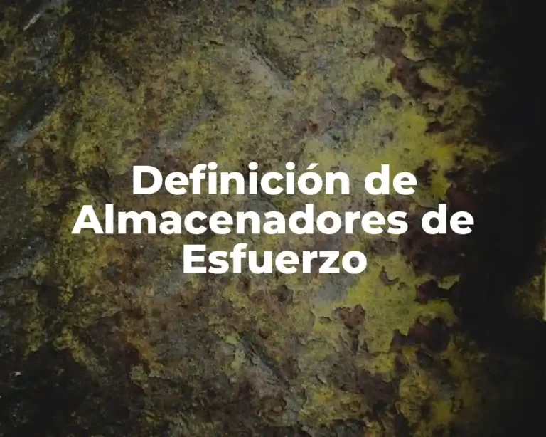 Definición de Almacenadores de Esfuerzo