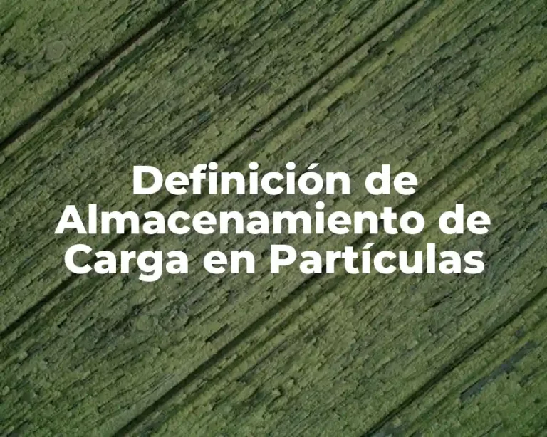 Definición de Almacenamiento de Carga en Partículas