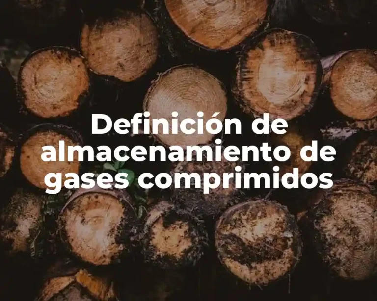 Definición de almacenamiento de gases comprimidos