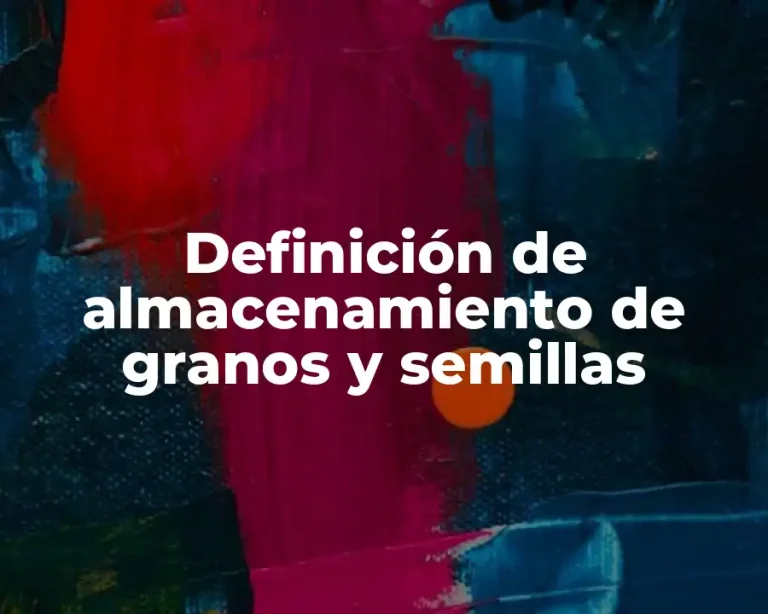 Definición de almacenamiento de granos y semillas