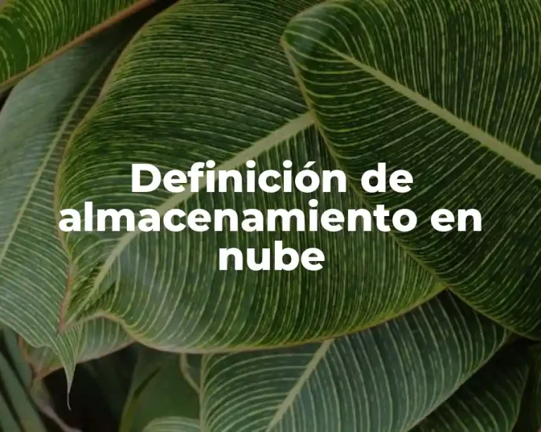 Definición de almacenamiento en nube