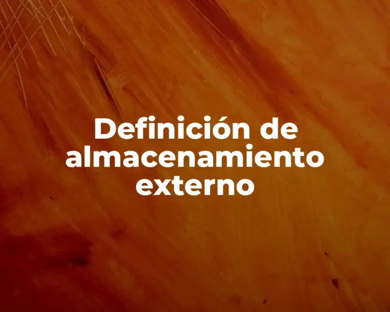 Definición de almacenamiento externo