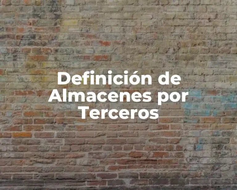 Definición de Almacenes por Terceros