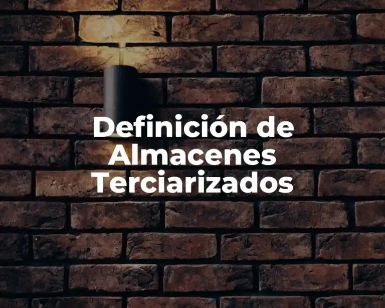 Definición de Almacenes Terciarizados