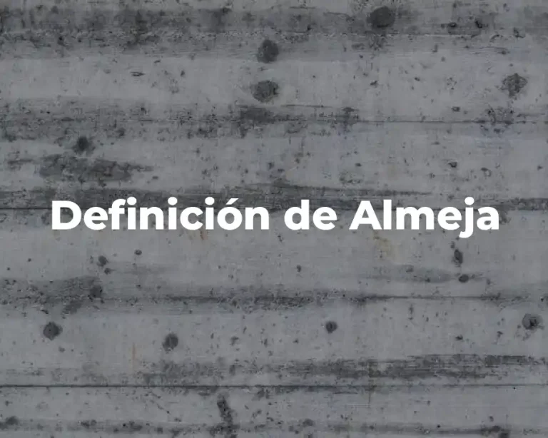 Definición de Almeja