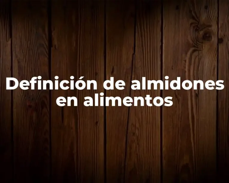 Definición de almidones en alimentos