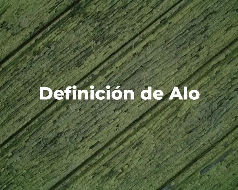 Definición de Alo