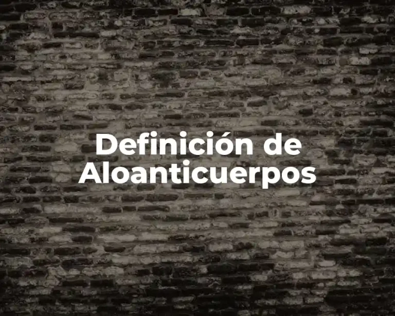 Definición de Aloanticuerpos