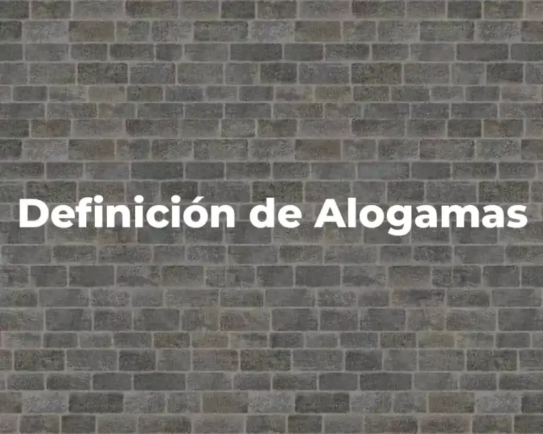 Definición de Alogamas