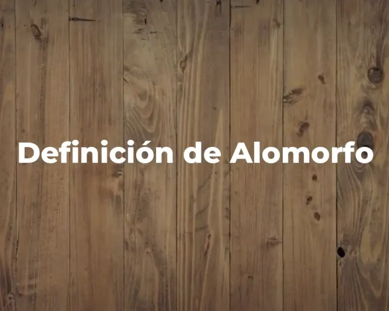 Definición de Alomorfo