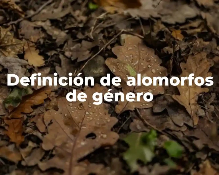 Definición de alomorfos de género