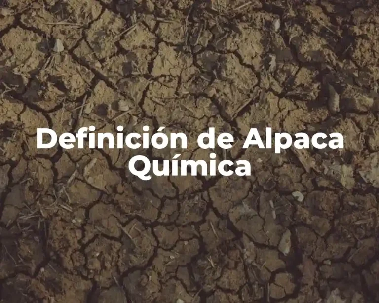 Definición de Alpaca Química