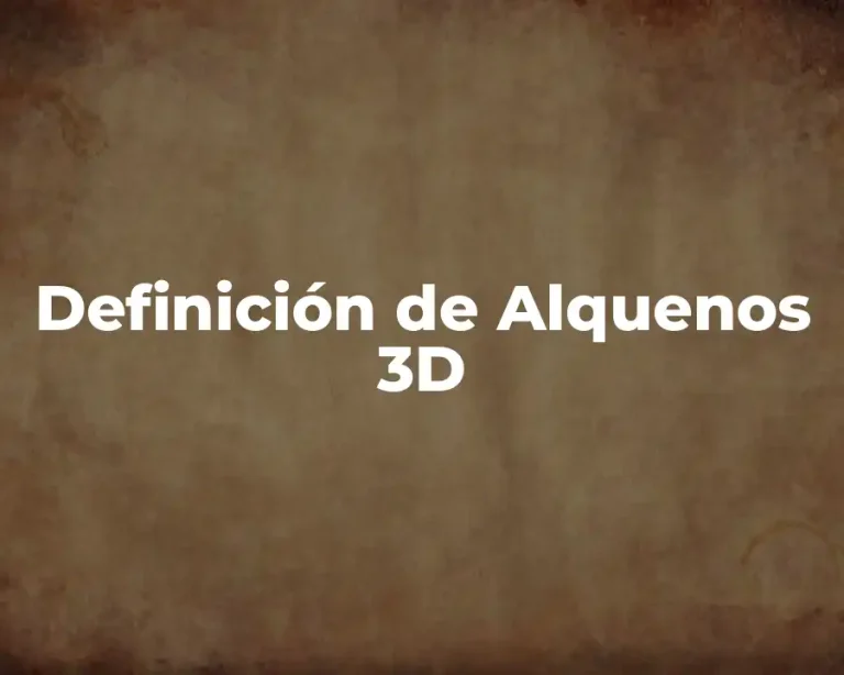 Definición de Alquenos 3D