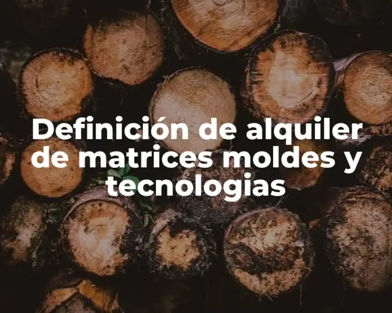 Definición de alquiler de matrices moldes y tecnologias