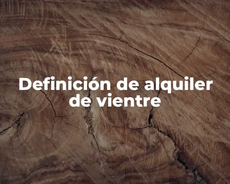 Definición de alquiler de vientre