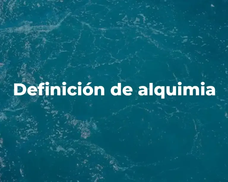 Definición de alquimia