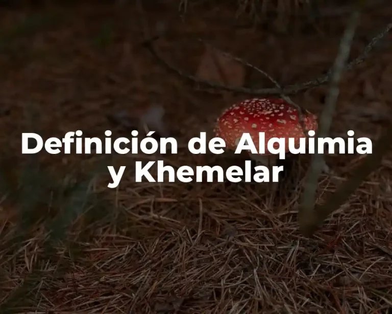 Definición de Alquimia y Khemelar