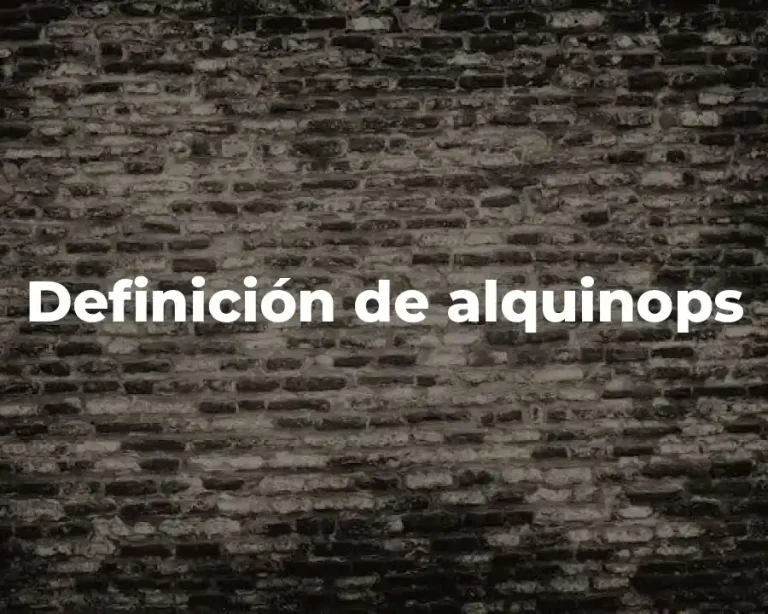 Definición de alquinops