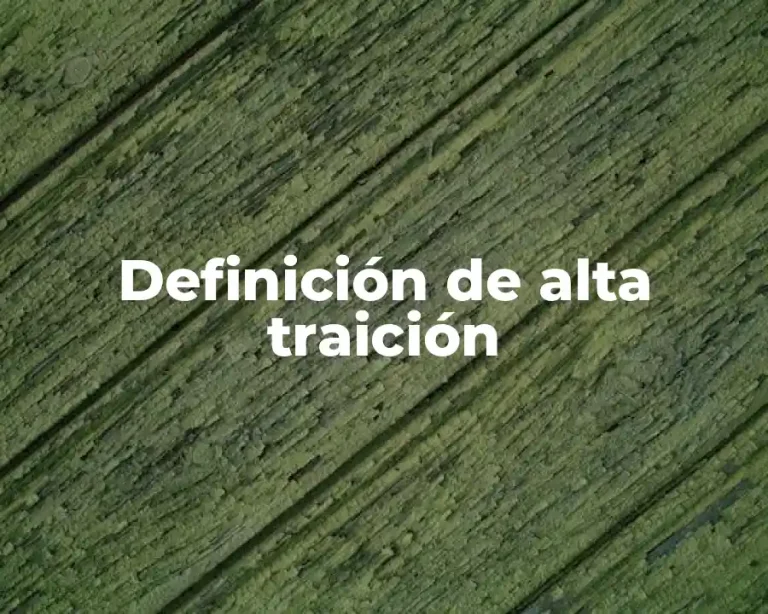 Definición de alta traición