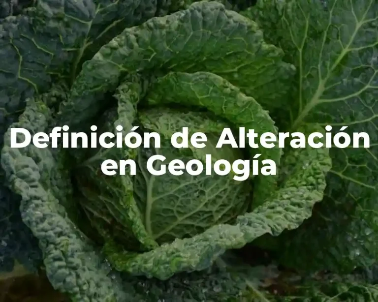Definición de Alteración en Geología