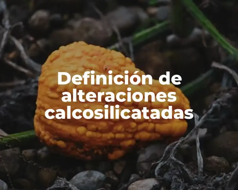 Definición de alteraciones calcosilicatadas