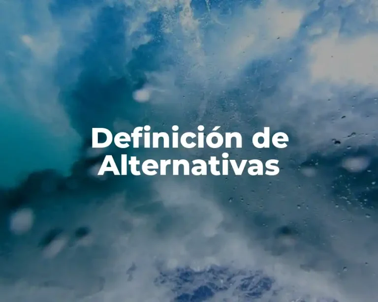 Definición de Alternativas