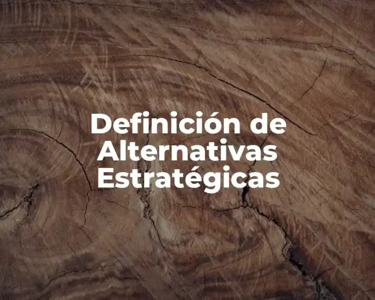 Definición de Alternativas Estratégicas