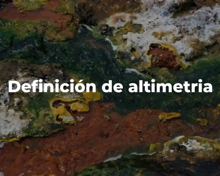 Definición de altimetria